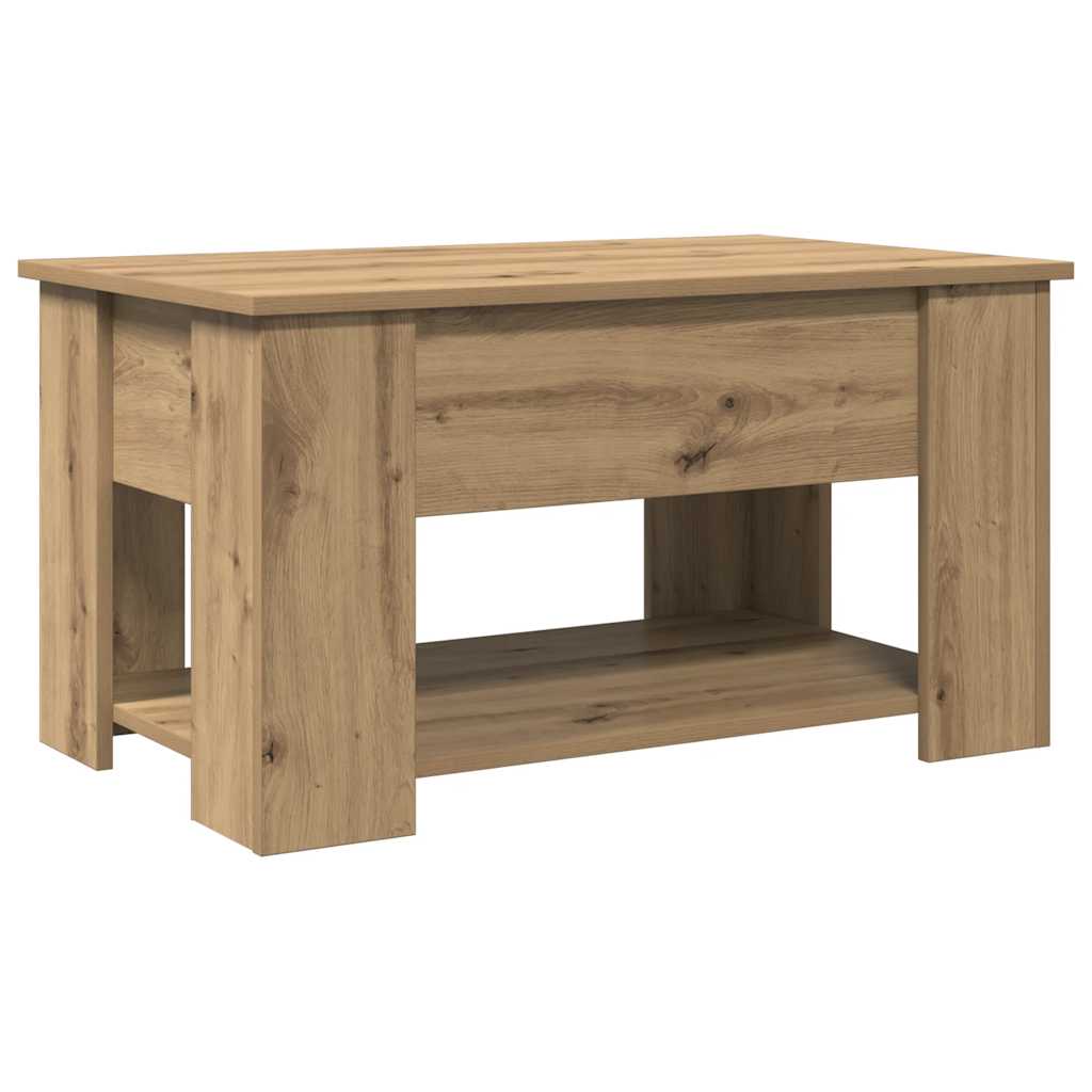 Tavolino da Salotto Rovere Artigianale 79x49x41 cm Truciolato | homemem39