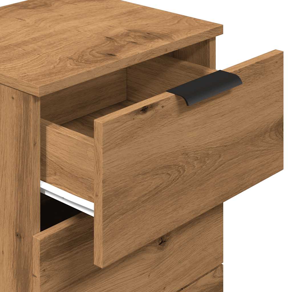 Comodino Rovere Artigianale 40x36x65 cm in Legno Multistrato - homemem39