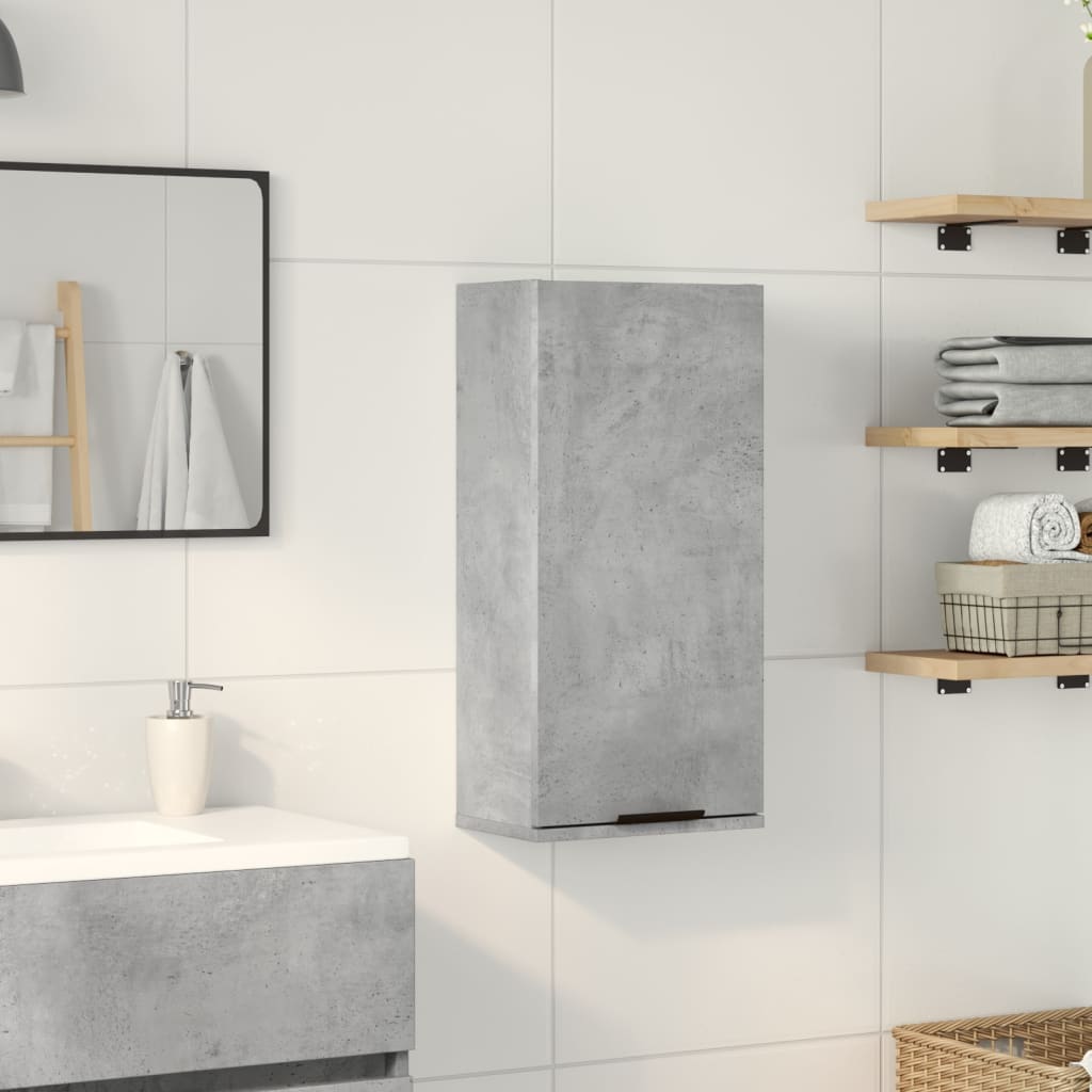 Mobile da Bagno a Parete Grigio Cemento 32x20x67 cm | homemem39