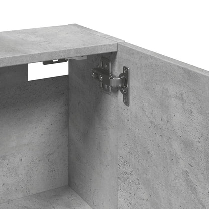 Mobile da Bagno a Parete Grigio Cemento 32x20x67 cm | homemem39