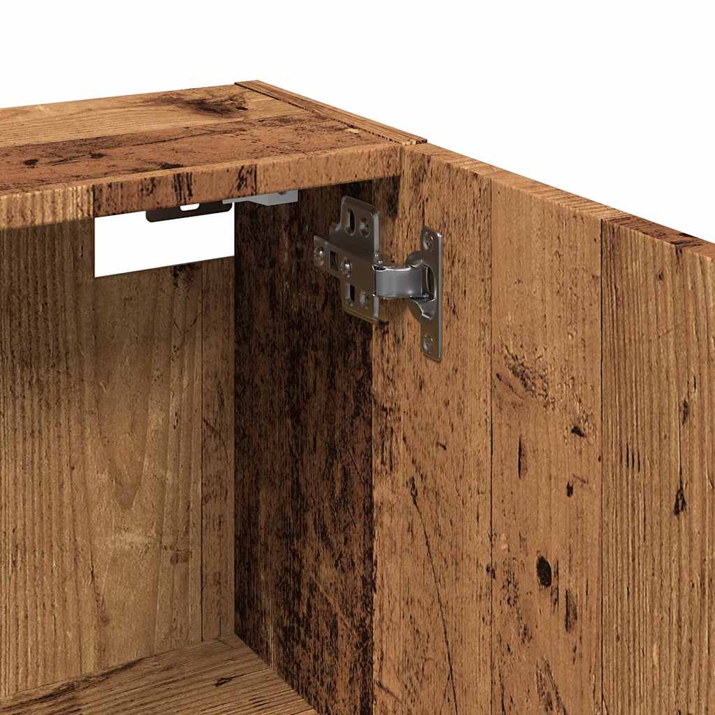 Mobile da Bagno a Parete Legno Antico 32x20x67 cm | homemem39