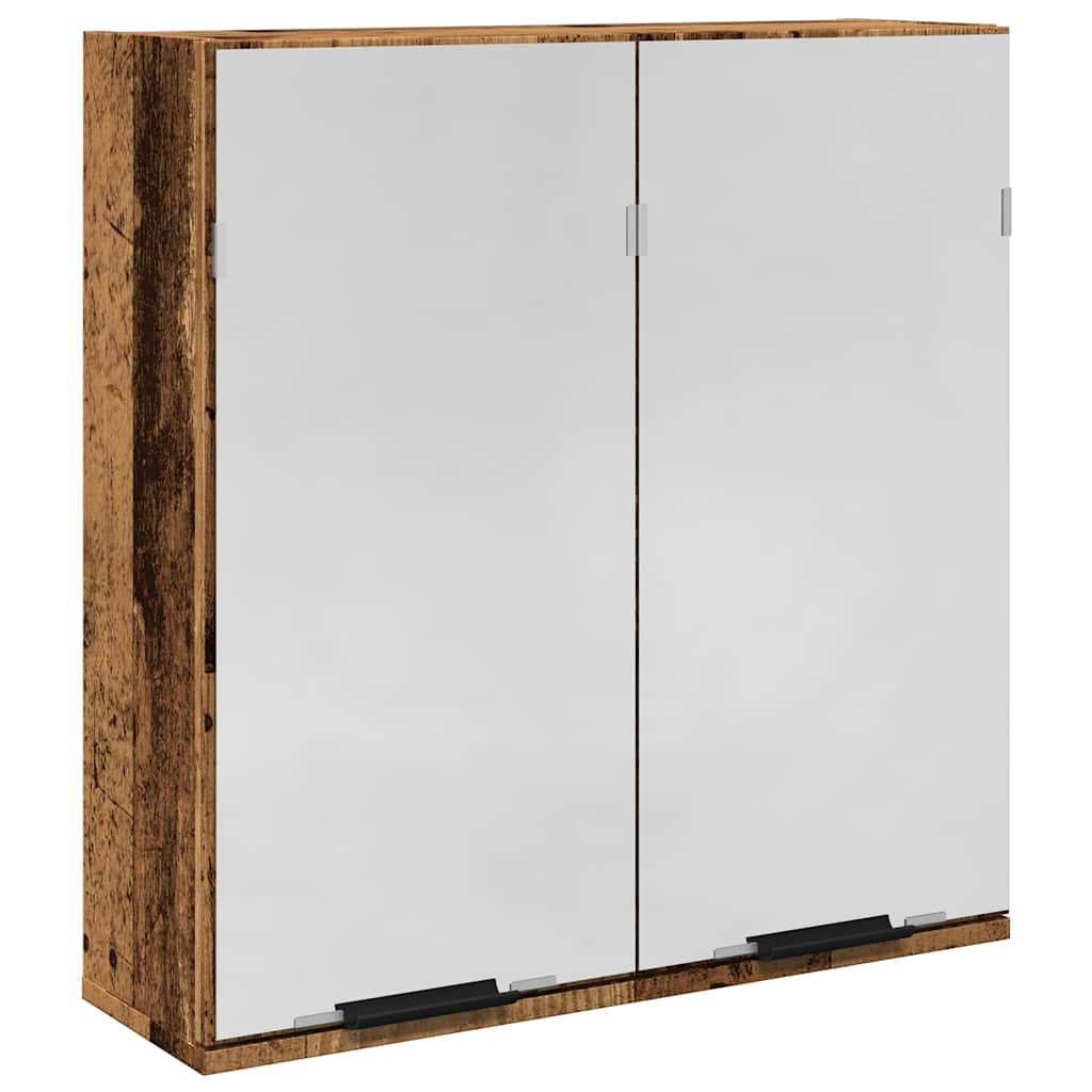 Mobile Bagno con Specchio Legno Antico Legno Multistrato | homemem39
