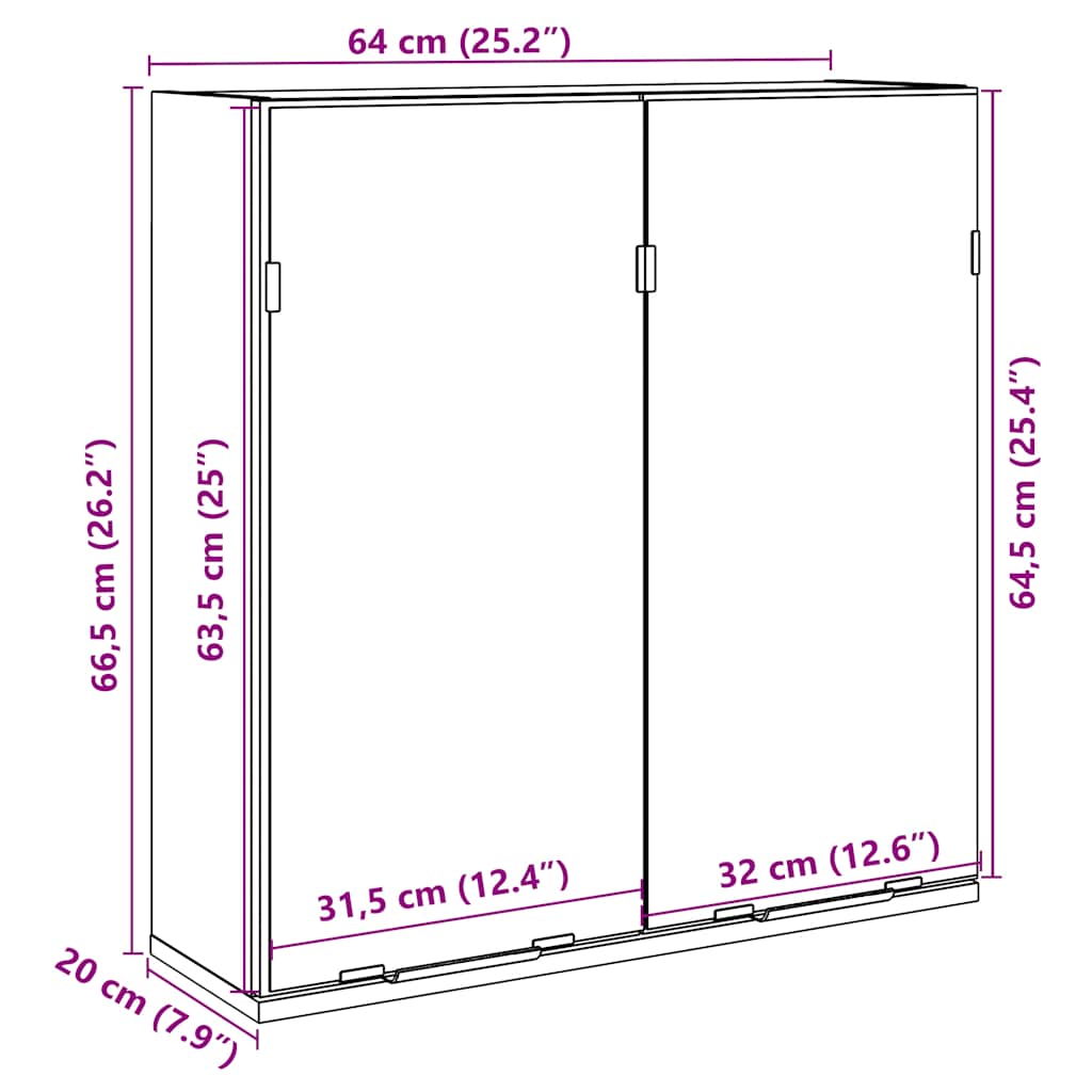 Mobile Bagno con Specchio Legno Antico Legno Multistrato | homemem39