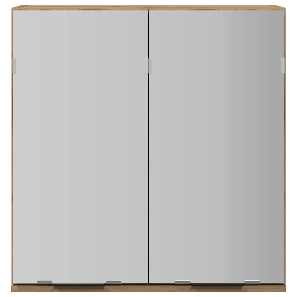 Mobile da Bagno Specchio Rovere Artigianale Legno Multistrato | homemem39