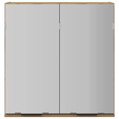 Mobile da Bagno Specchio Rovere Artigianale Legno Multistrato | homemem39