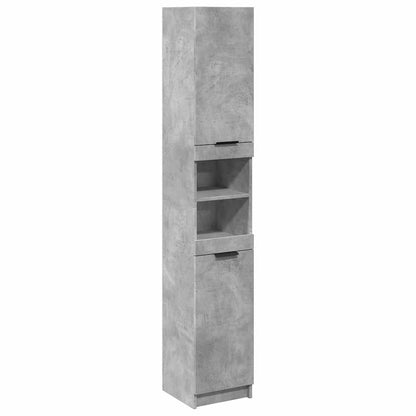 Mobile da Bagno Grigio Cemento 32x34x188,5 cm Legno Multistrato | homemem39
