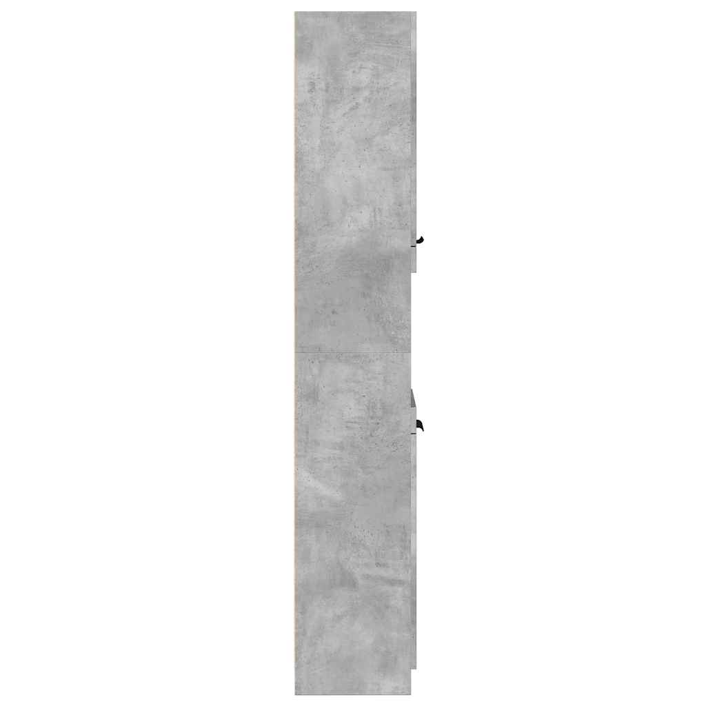 Mobile da Bagno Grigio Cemento 32x34x188,5 cm Legno Multistrato | homemem39