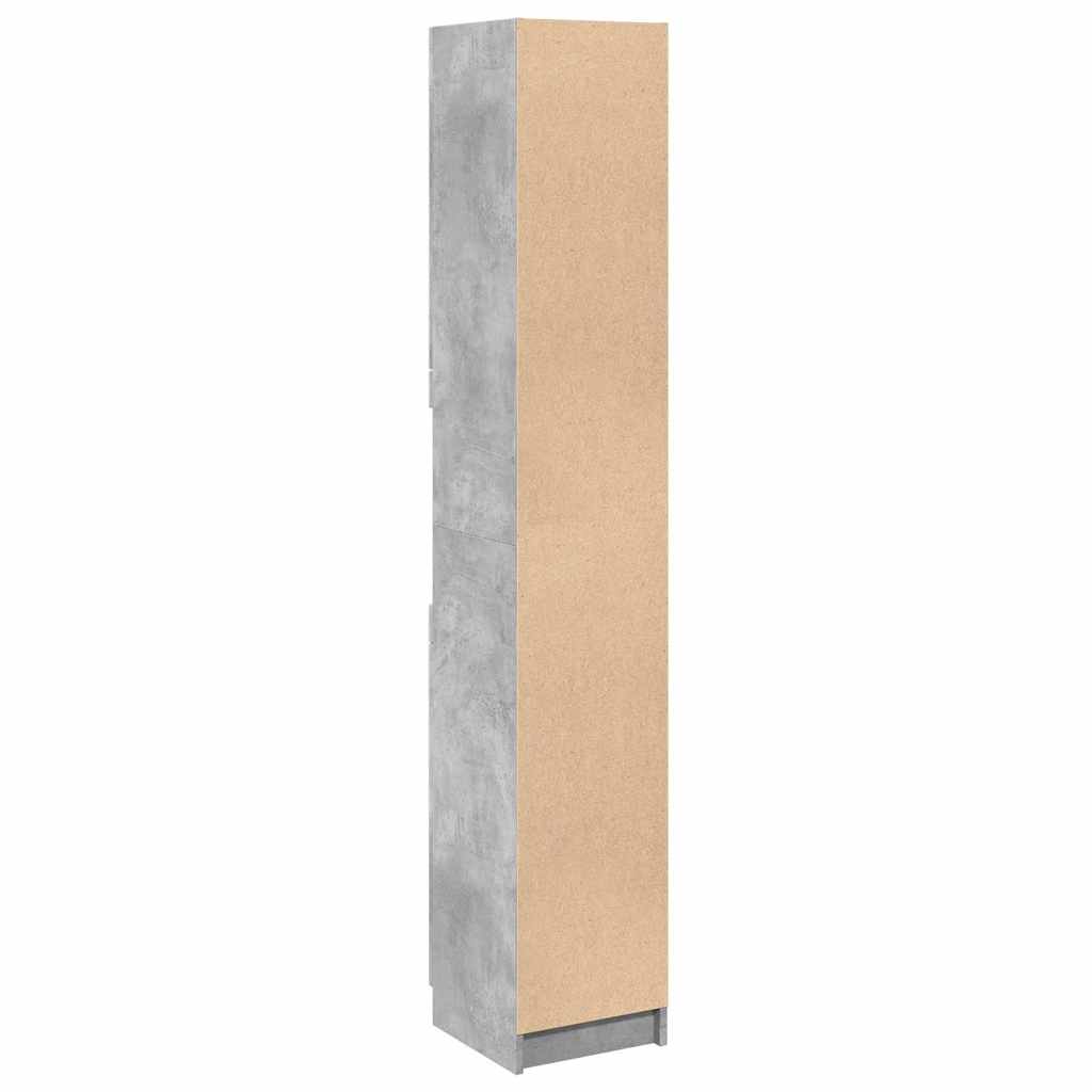 Mobile da Bagno Grigio Cemento 32x34x188,5 cm Legno Multistrato | homemem39