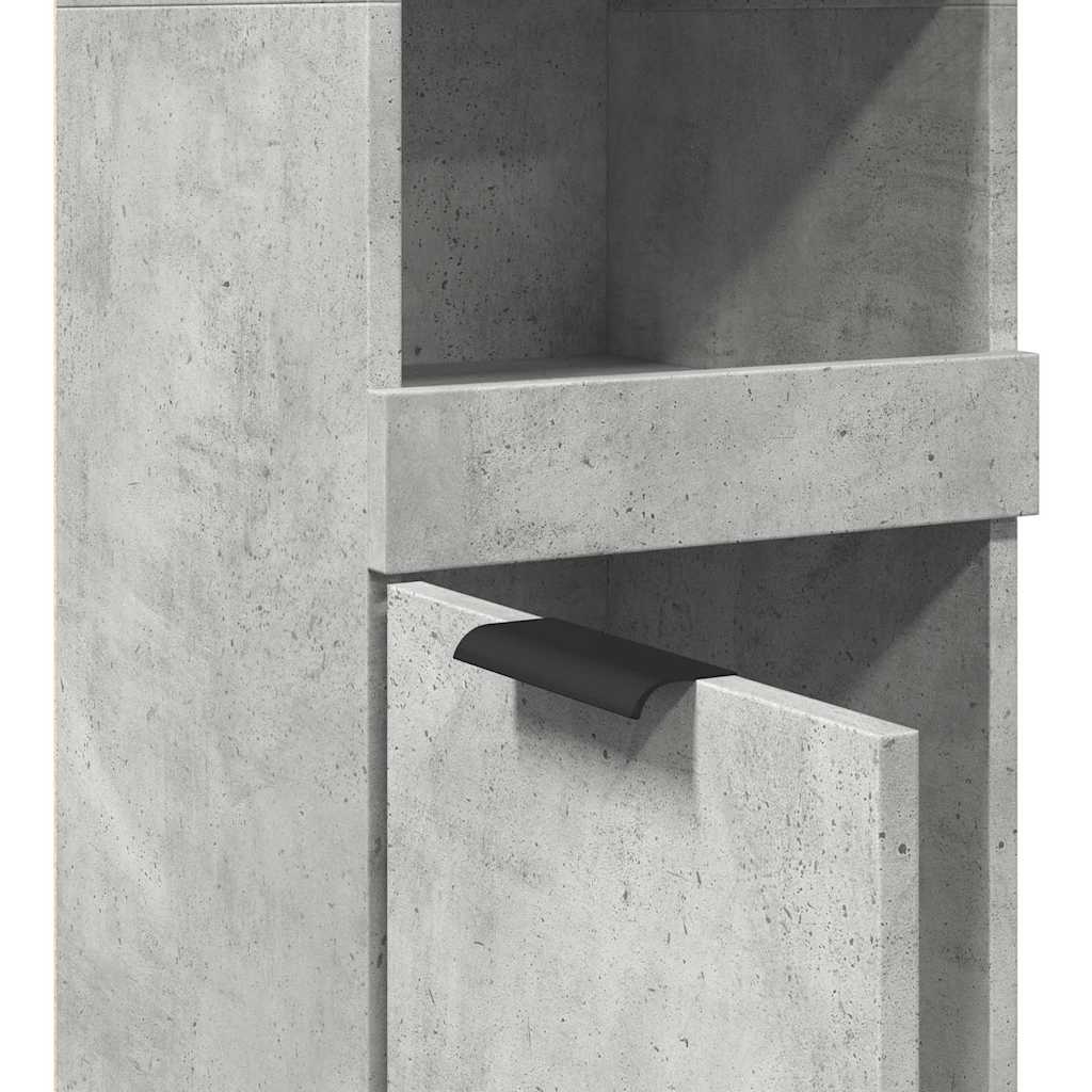 Mobile da Bagno Grigio Cemento 32x34x188,5 cm Legno Multistrato | homemem39