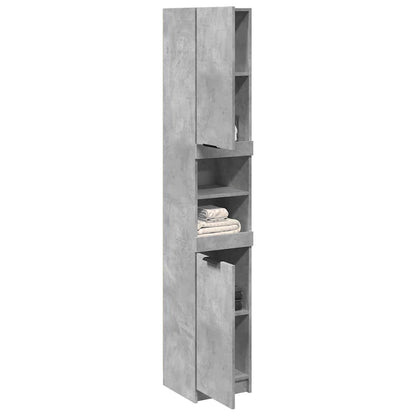 Mobile da Bagno Grigio Cemento 32x34x188,5 cm Legno Multistrato | homemem39