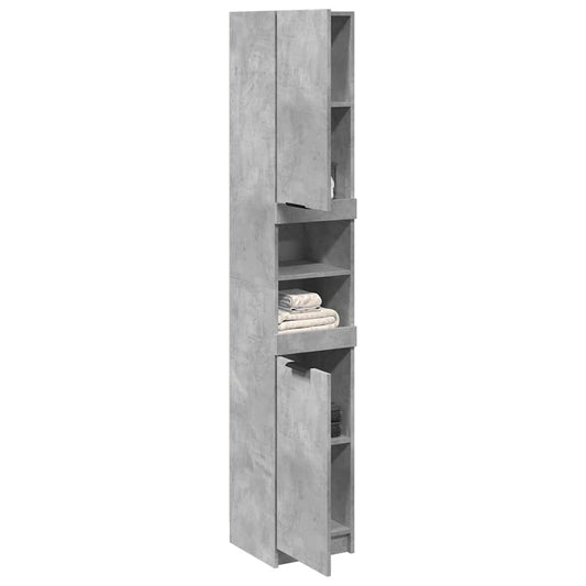 Mobile da Bagno Grigio Cemento 32x34x188,5 cm Legno Multistrato | homemem39