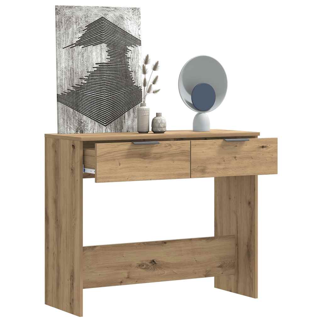Tavolo Consolle Rovere Artigianale 90x36x75 cm in Truciolato | homemem39