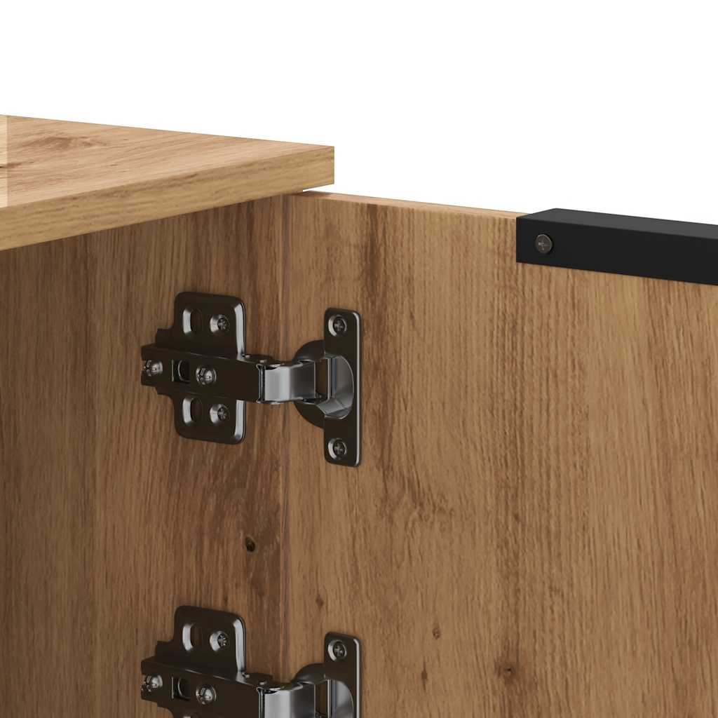 Mobile TV Marrone Artigianale 102x35x36,5 cm Legno Multistrato - homemem39