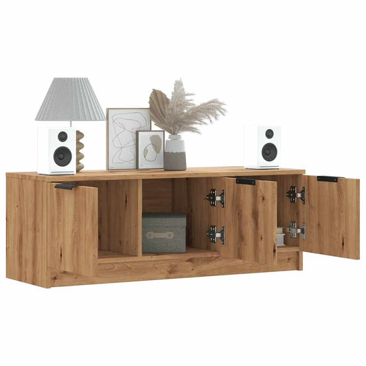 Mobile TV Marrone Artigianale 102x35x36,5 cm Legno Multistrato - homemem39