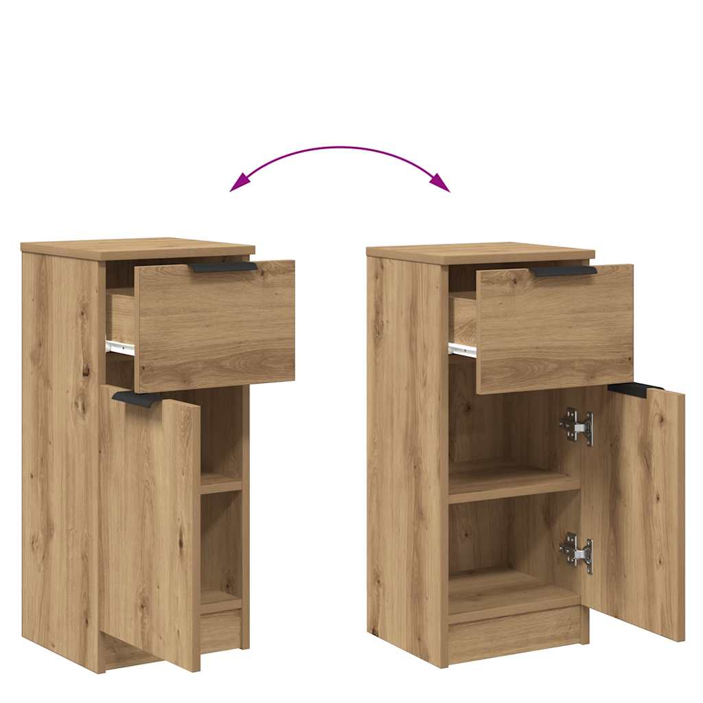 Credenza Rovere Artigianale 30x30x70 cm in Legno Multistrato