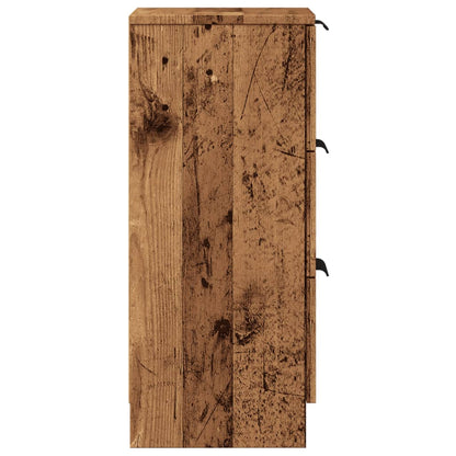 Credenze 2 pz Legno Antico 30x30x70 cm in Legno Multistrato