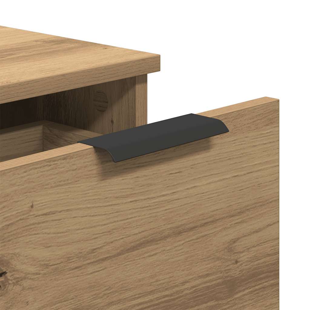 Credenze 2 pz Rovere Artigianale 30x30x70 cm Legno Multistrato