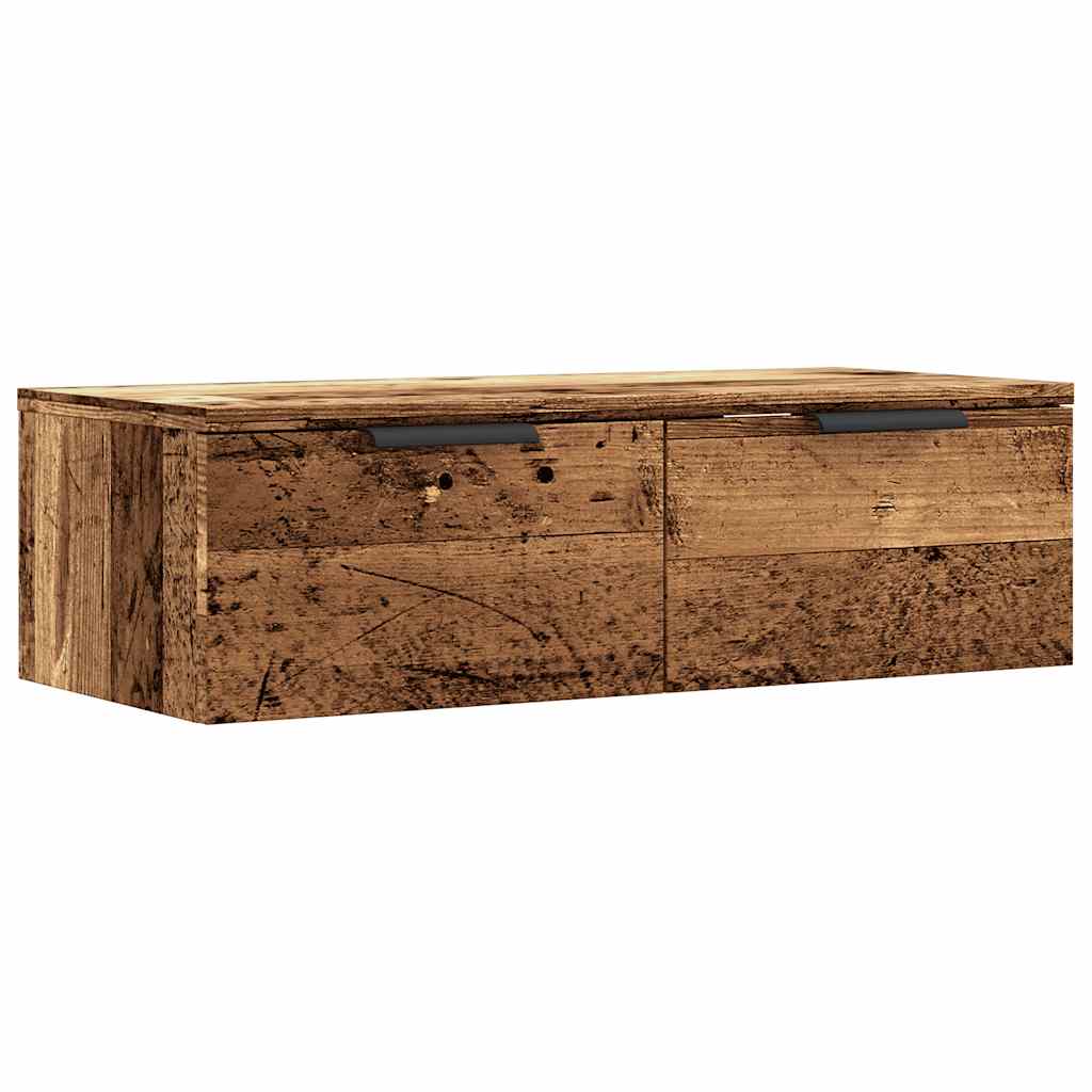 Mobile a Parete Legno Antico 68x30x20 cm in Legno Multistrato - homemem39