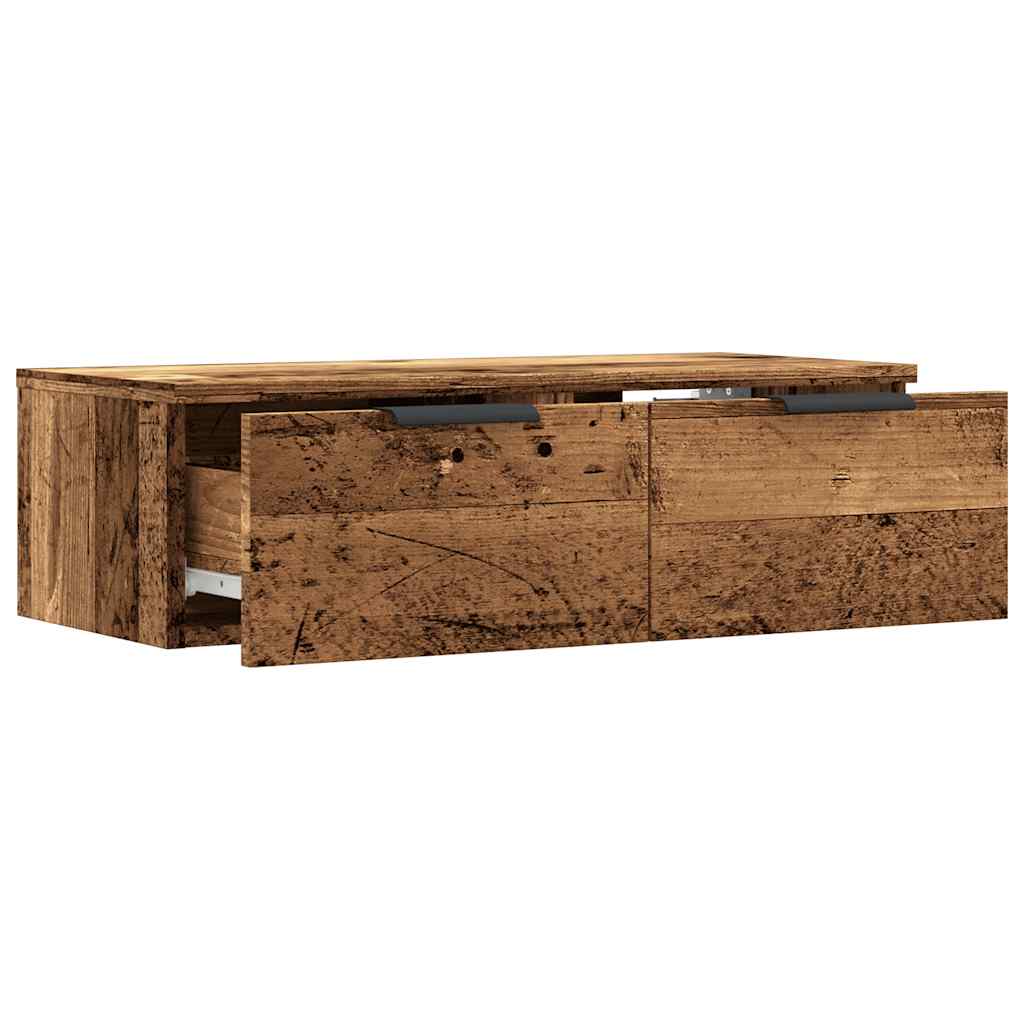 Mobile a Parete Legno Antico 68x30x20 cm in Legno Multistrato - homemem39