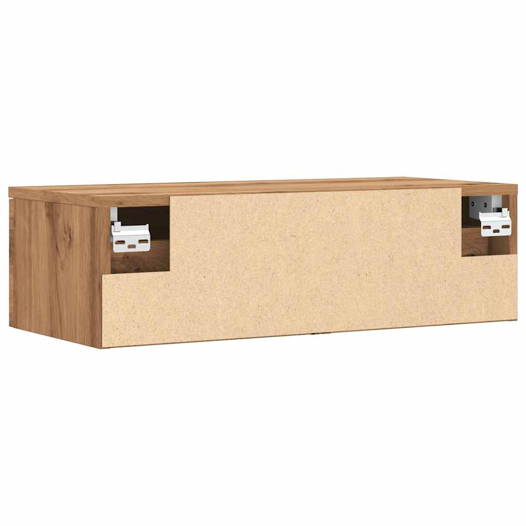 Mobile a Parete Legno Antico 68x30x20 cm in Legno Multistrato - homemem39