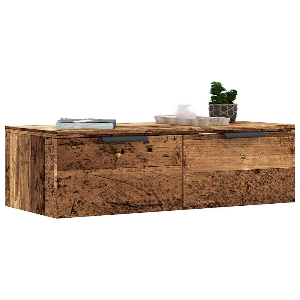 Mobile a Parete Legno Antico 68x30x20 cm in Legno Multistrato - homemem39