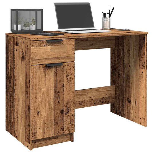 Scrivania Legno Antico 100x50x75 cm in Truciolato - homemem39