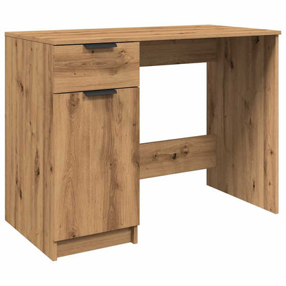 Scrivania Rovere Artigianale 100x50x75 cm in Legno Multistrato - homemem39