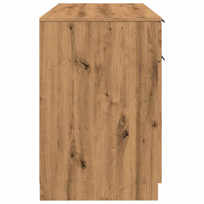 Scrivania Rovere Artigianale 100x50x75 cm in Legno Multistrato - homemem39
