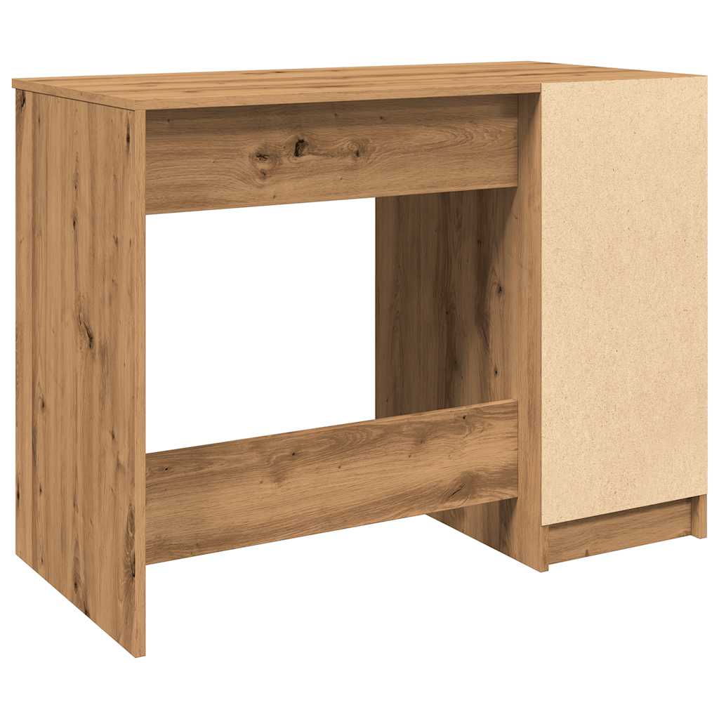 Scrivania Rovere Artigianale 100x50x75 cm in Legno Multistrato - homemem39