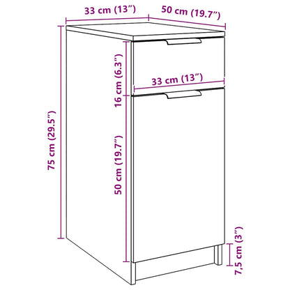 Scrivania Rovere Artigianale 34x36x50 cm in Legno Multistrato | homemem39