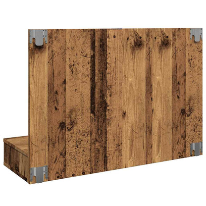 Mobile a Specchio con LED Legno Antico 90x31,5x62 cm | homemem39