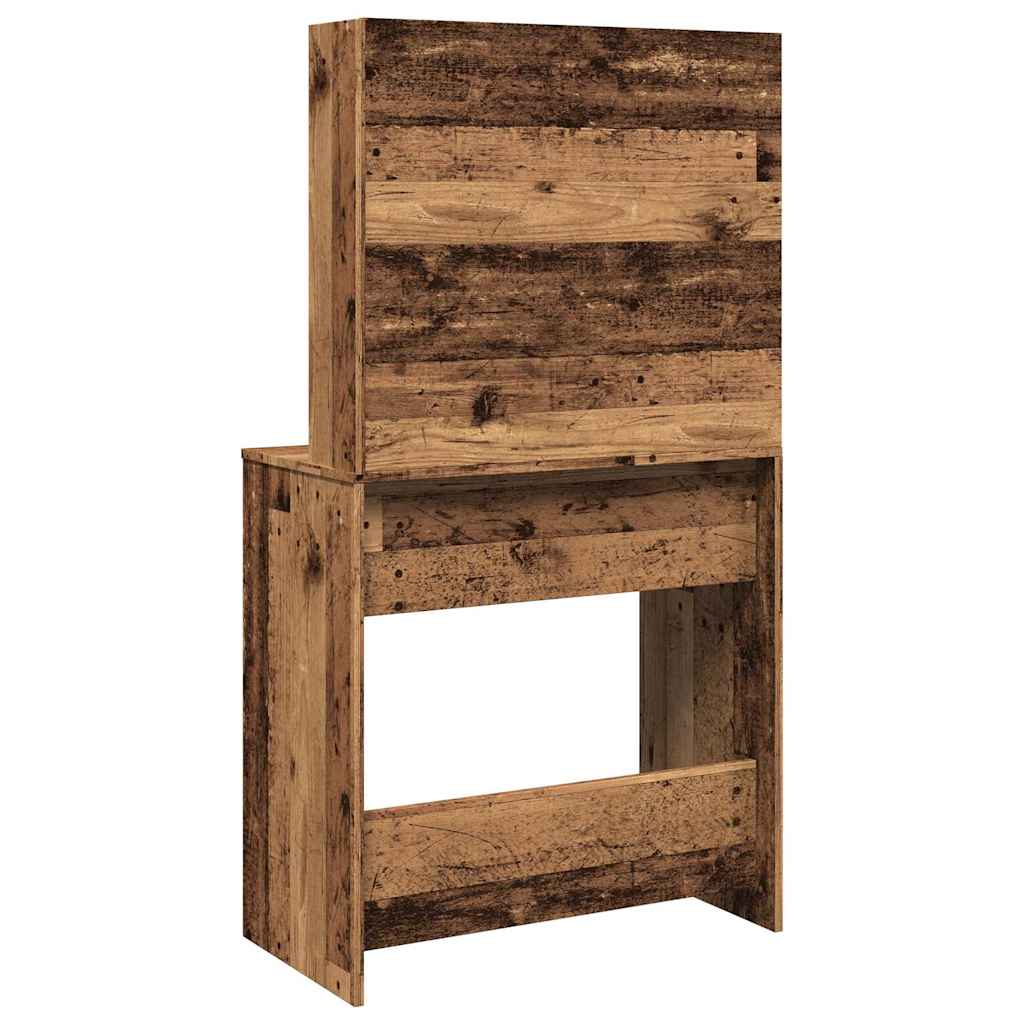 Toeletta con Specchio Legno Vecchio 74,5x40x141 cm - homemem39