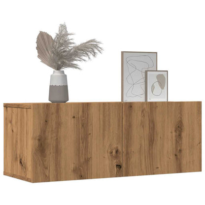 Mobili TV a Parete 2pz Rovere Artigianale 80x30x30 cm - homemem39