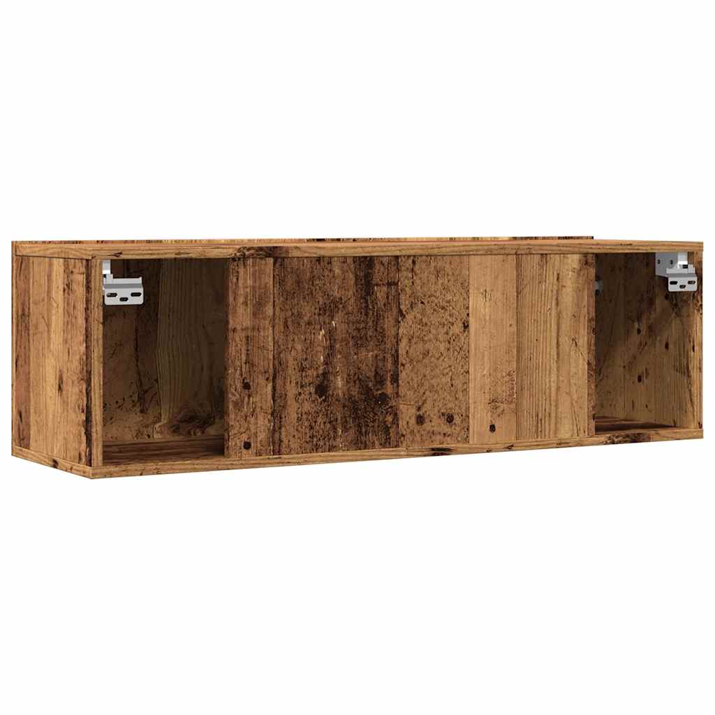 Mobili TV a Parete 2pz Legno Antico 100x30x30 cm - homemem39