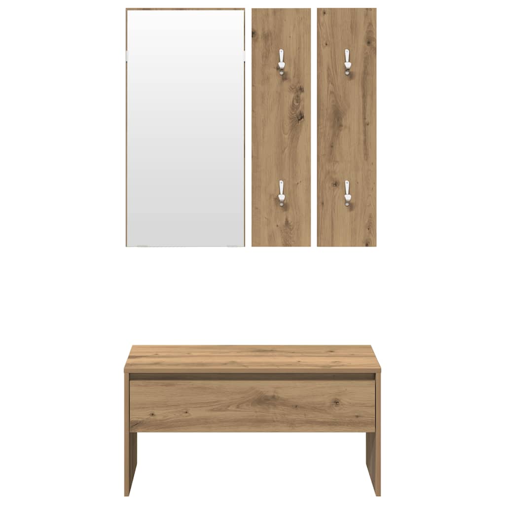 Set di Mobili da Corridoio Rovere Artigianale Legno Multistrato | homemem39