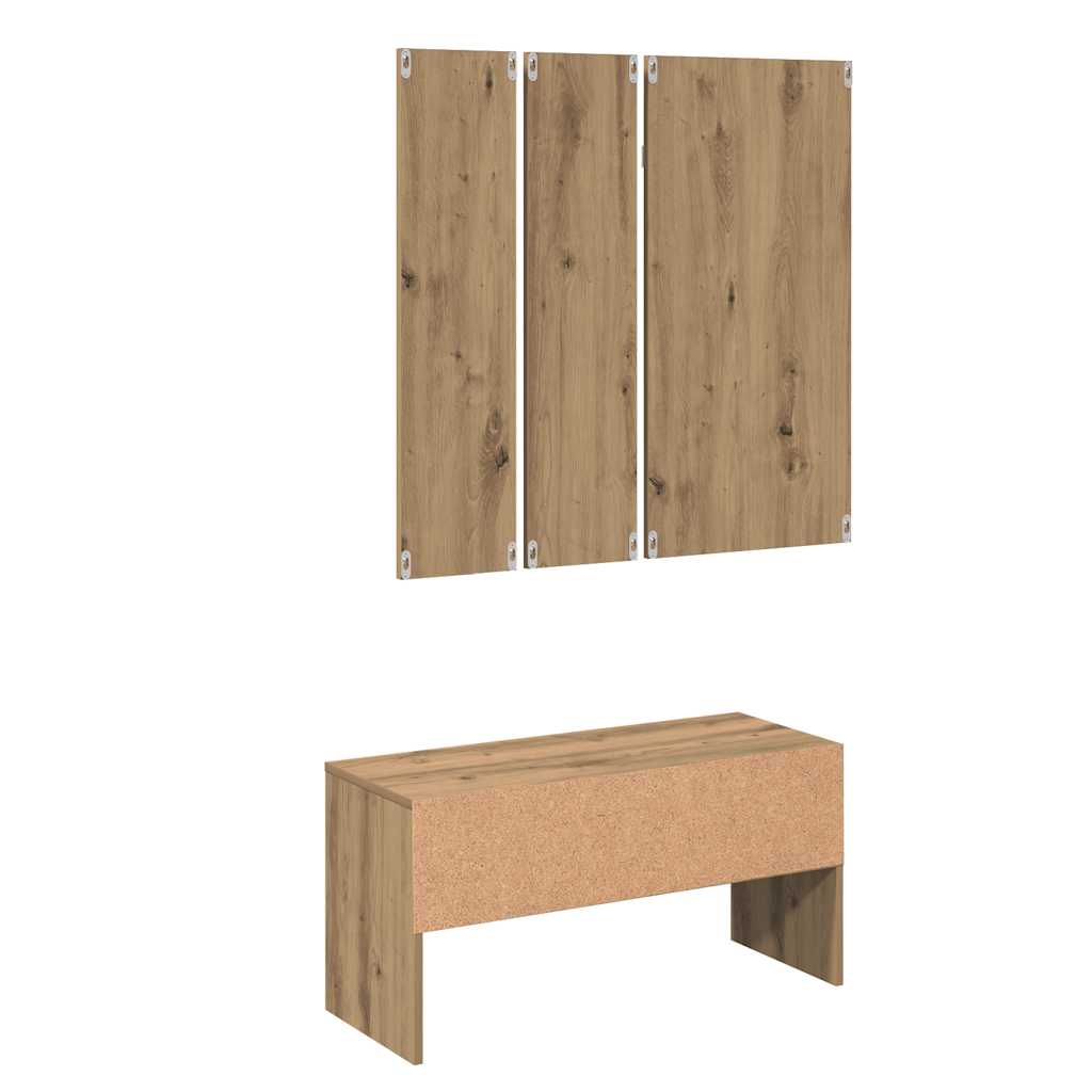 Set di Mobili da Corridoio Rovere Artigianale Legno Multistrato | homemem39