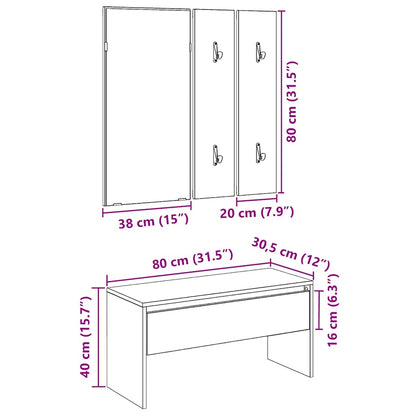 Set di Mobili da Corridoio Rovere Artigianale Legno Multistrato | homemem39