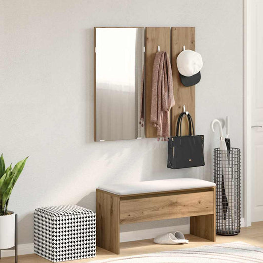 Set di Mobili da Corridoio Rovere Artigianale Legno Multistrato