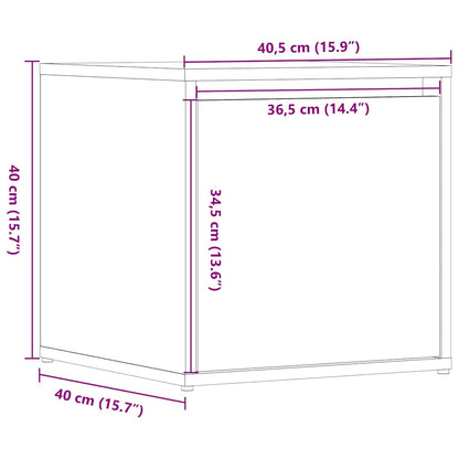 Cassetto Contenitore Rovere 40,5x40x40 cm in Legno Multistrato - homemem39