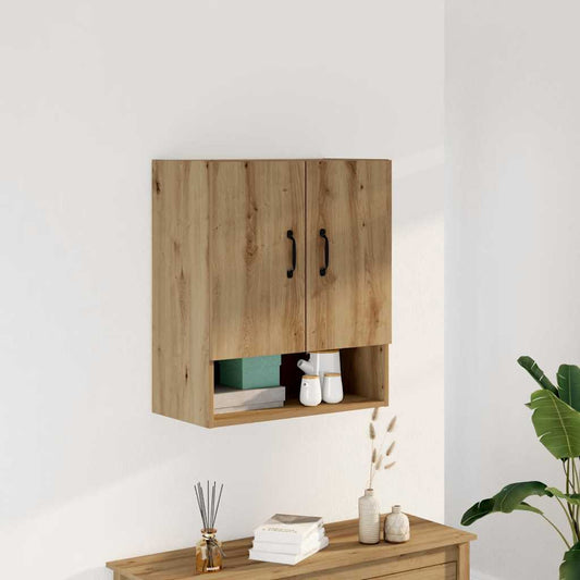 Armadietto a Muro Rovere Artigianale 60x31x70 cm in Truciolato | homemem39