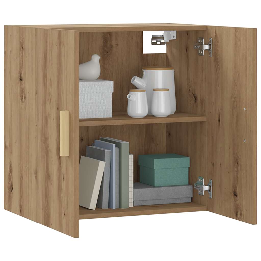 Armadietto a Muro Rovere Artigianale 60x31x60 cm in Truciolato | homemem39