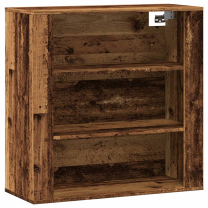 Mobile a Parete Legno Antico 80x33x80 cm in Legno Multistrato - homemem39