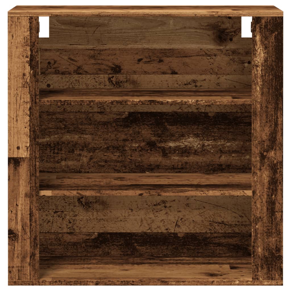 Mobile a Parete Legno Antico 80x33x80 cm in Legno Multistrato - homemem39