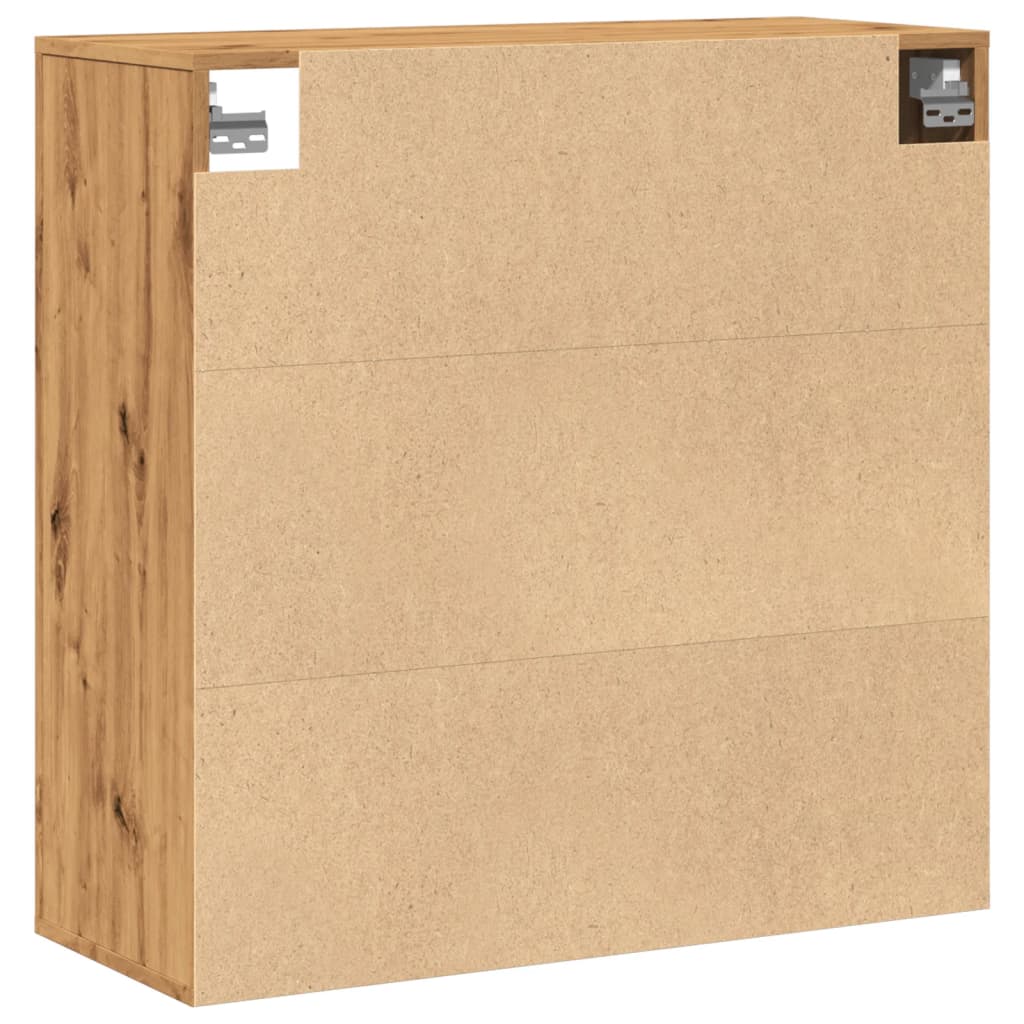 Mobile a Parete Rovere Artigianale 80x33x80cm Legno Multistrato - homemem39