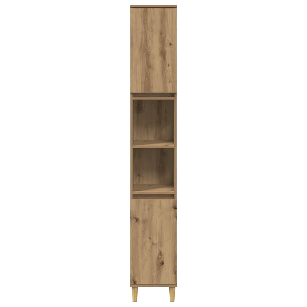 Armadietto Bagno Rovere 30x30x190 cm Legno Multistrato | homemem39