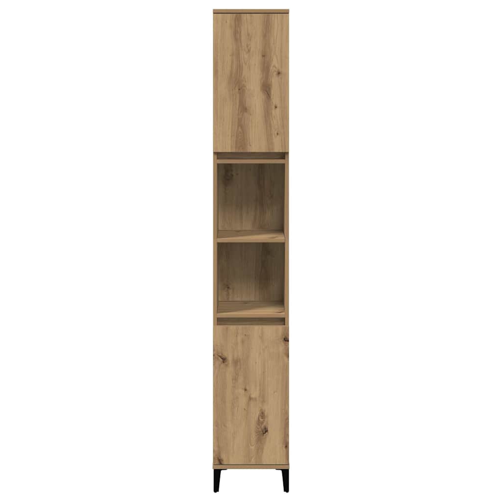 Armadietto Bagno Rovere 30x30x190 cm Legno Multistrato | homemem39