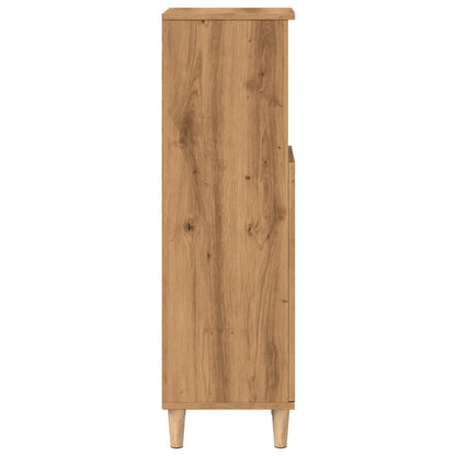 Armadietto da Bagno Rovere Artigianale 30x30x100 cm Truciolato | homemem39