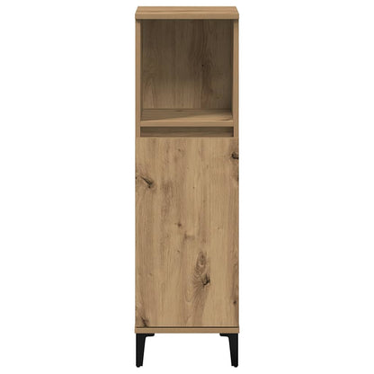 Armadietto da Bagno Rovere Artigianale 30x30x100 cm Truciolato | homemem39