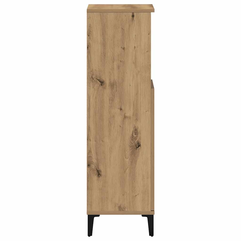 Armadietto da Bagno Rovere Artigianale 30x30x100 cm Truciolato | homemem39