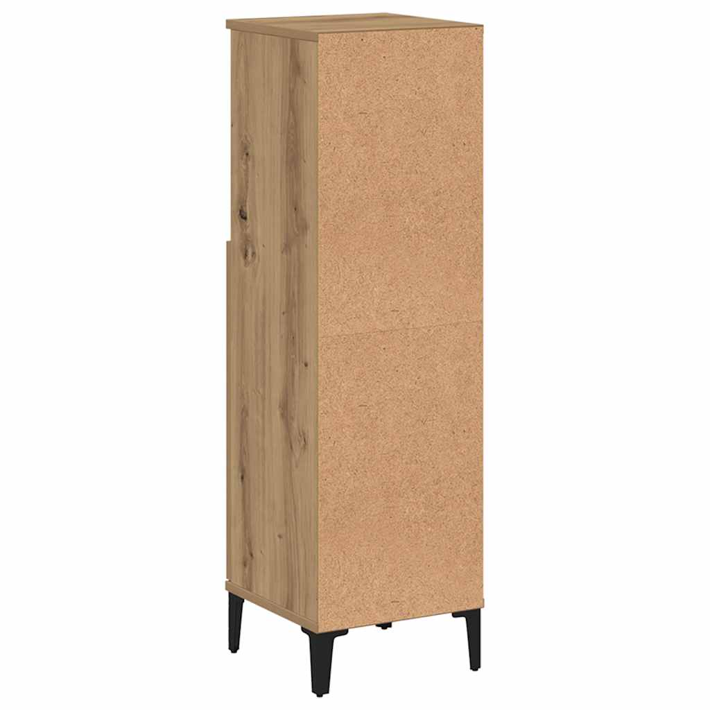 Armadietto da Bagno Rovere Artigianale 30x30x100 cm Truciolato | homemem39